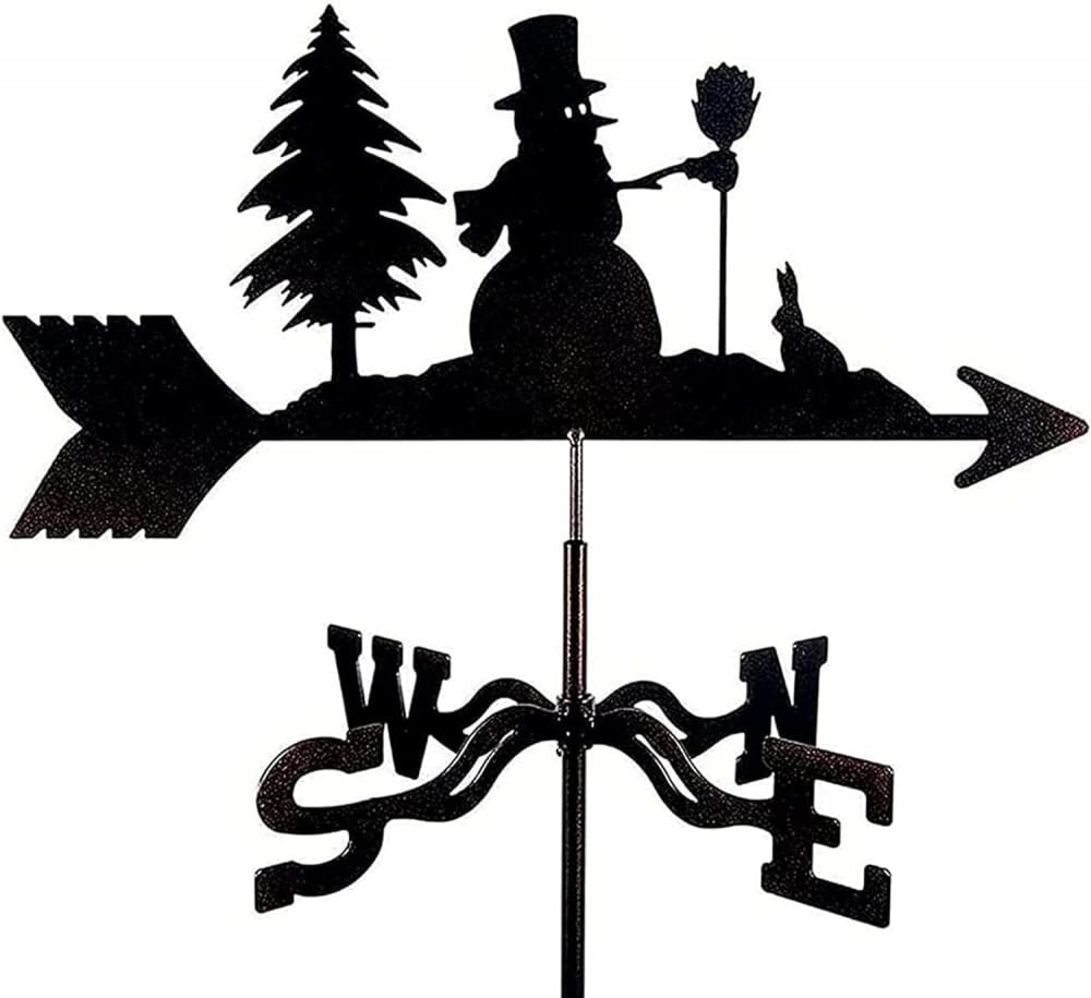 TAXXII Weathervanes Wind Vane for Yard Cast Iron Weathervane Direction Indicator Kit, Outdoor Garden Lawn Metal Bracket Yard-Style 1