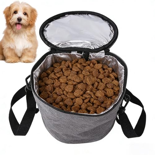 Generisch Dog Treat Training Pouch, 7.09x5.91 Inch Pet Kibble Snack Bag, Portable Puppy Bait Reward Pouch, Professional Utility Pet Training Waist Bag with Secure Closure for Walking
