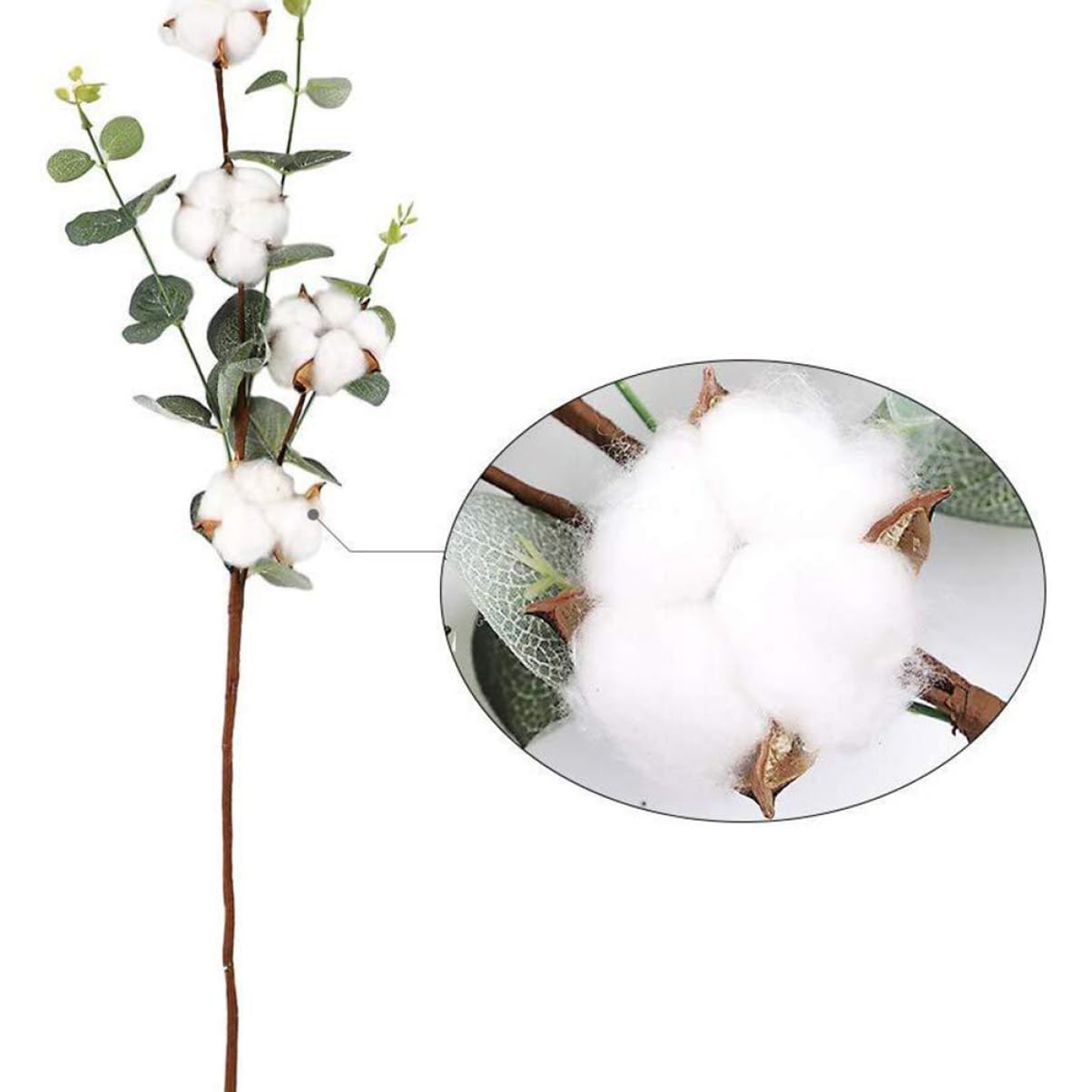 VALICLUD Künstliche Blume Eukalyptus 3 Stück aus Seidenblumen | Wohnzimmer und Schlafzimmer, Naturgetreue Deko für Arrangement und Vase