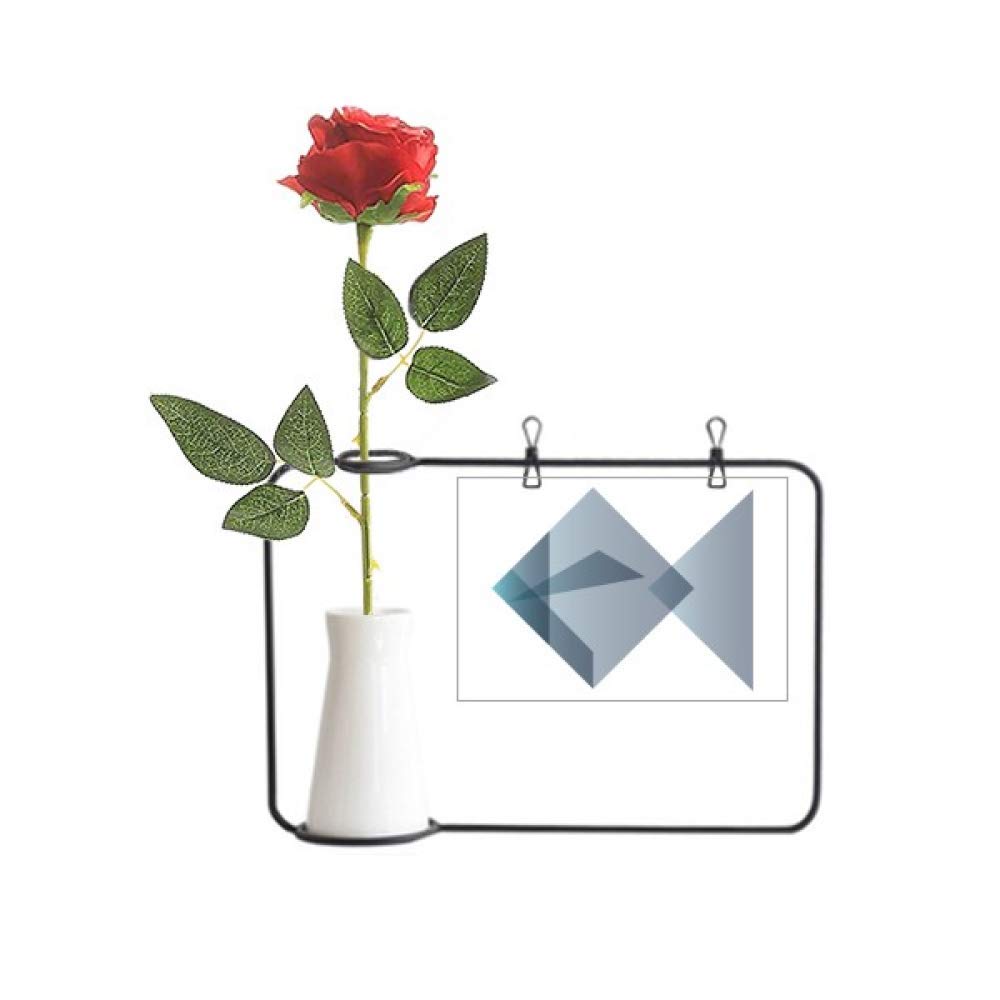Poisson abstrait origami et vase bouteille à suspendre sans entretien