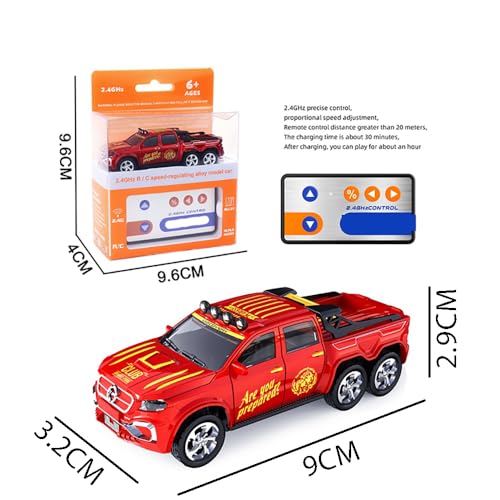 Image of 1:64 Scale Mini RC Car Remote Controlled Car from 3 4 5 6 Years 2.4GHz Mini RC Cars with Tractor and LED Light 3 Speed, Baby Cars Toy Gift