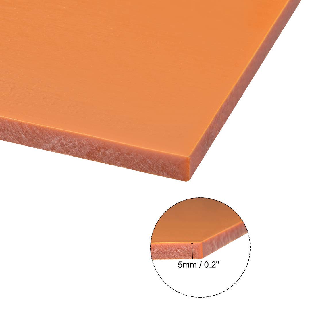 5mm x 500mm x 500mm Feuille de plaque plate en résine phénolique bakélite pour PCB mécanique
