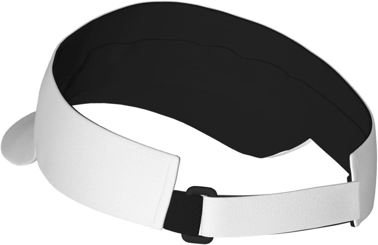 Print Sports Sun Visor Hats Adjustable Adult Sunscreen Visor Cap for Men Women. Black