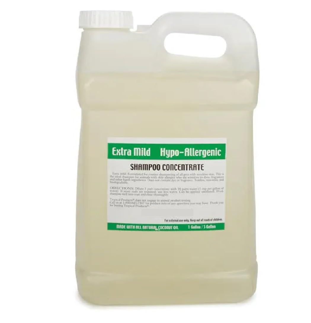 Dog and Cat Hypoallergenic More Than Just Mild Grooming Shampoo Coconut Based Concentrate (2.5 Gallon)