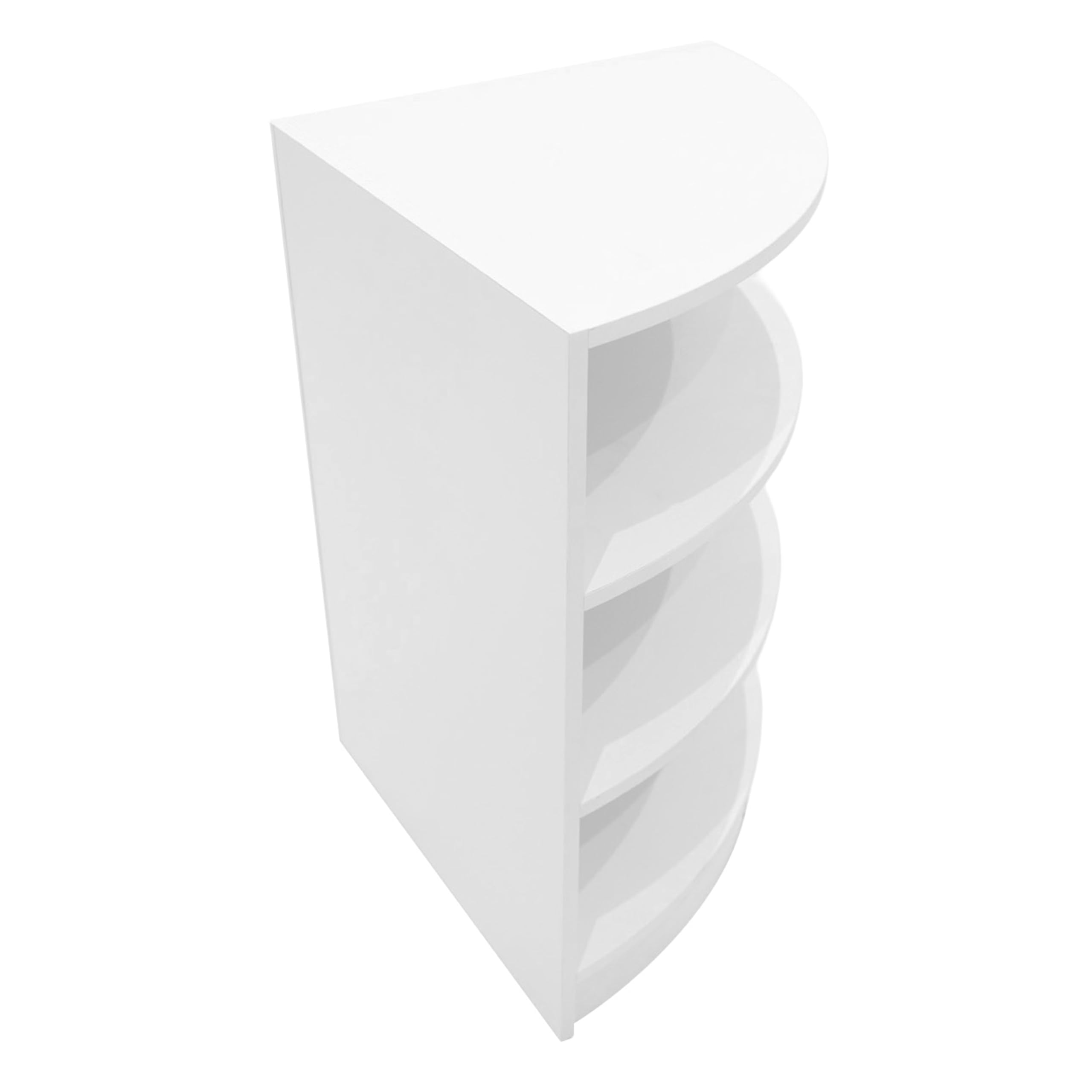 Comptoirs de Vente en MDF Blanc à LED Blancs Ensemble Sagittarius LM60 TB60 B1200 3 Unités de Rangement Étagères Internes Portes Coulissantes Verouillables Réception Bureau Vêtements [Clés INCLUS]