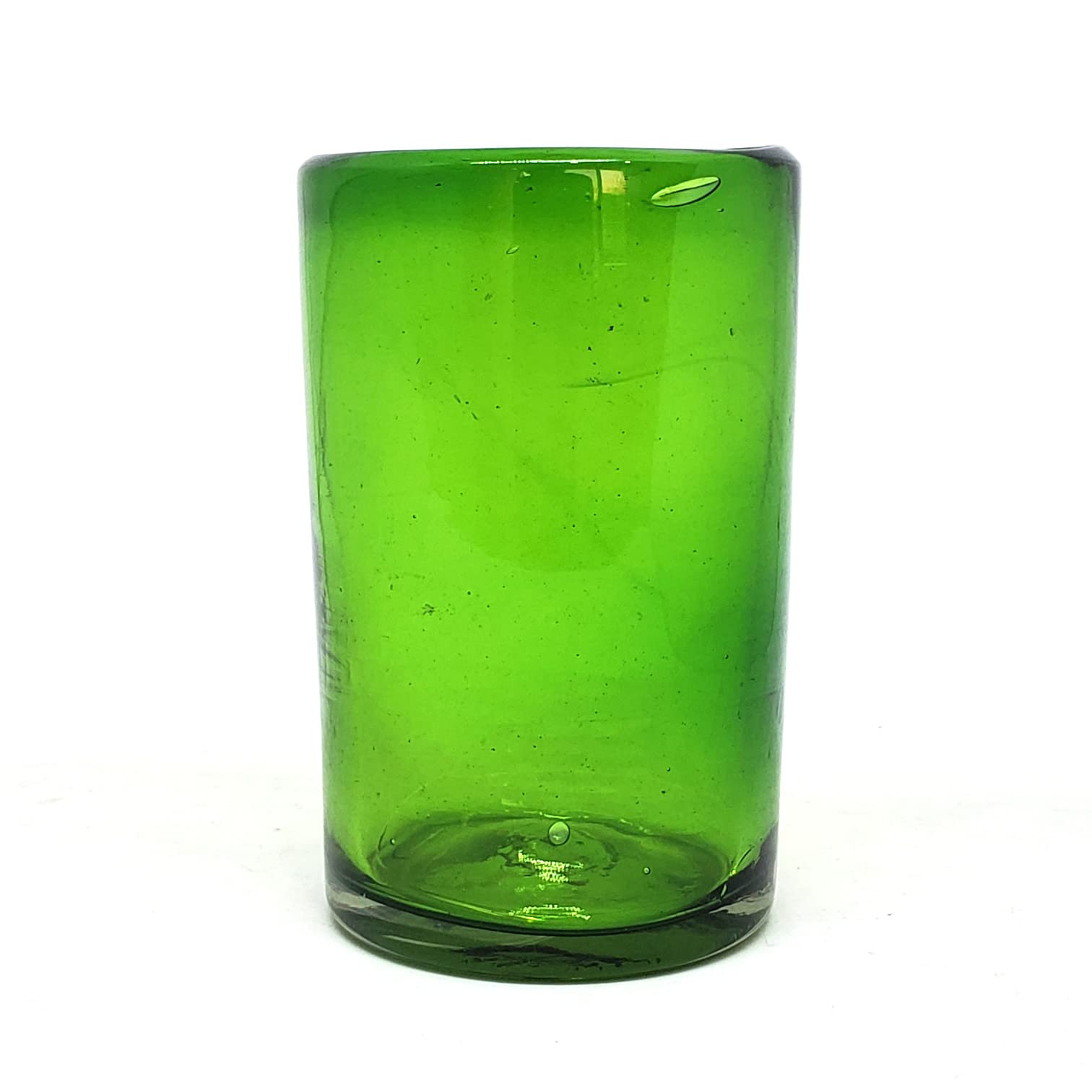 Amazon.com | MexHandcraft Solid Emerald Green 14 oz Drinking Glasses (set  of 6), Recycled Glass, Lead-free, Toxin-Free (14oz Drinking): Mixed  Drinkware Sets