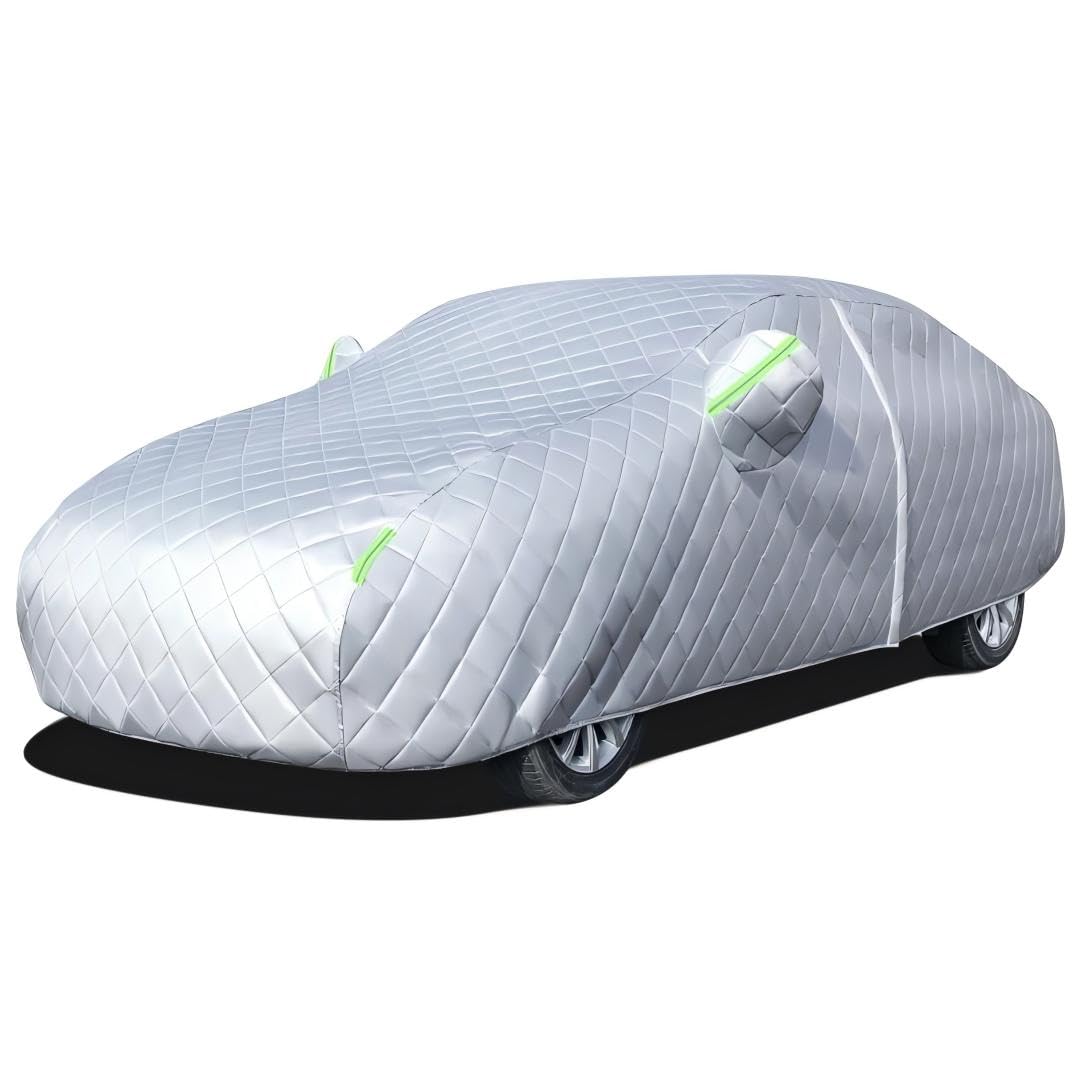 Hail Proof Car Cover for Suzuki Mehran 1988-2019, Durable Car Cover Thickened Cotton Anti-Hail, Proof All Weather Protect Against Bad Weather, with Night Reflective Strips