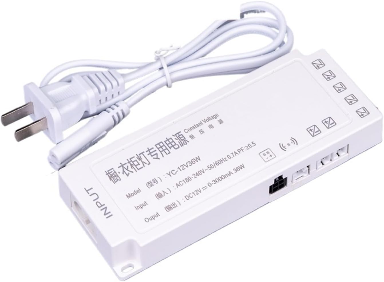 220V to 12V 24V Wine Cabinet Wardrobe Cabinet Light Dedicated Switch Power Interface Induction Light with Transformer(24V 100W)