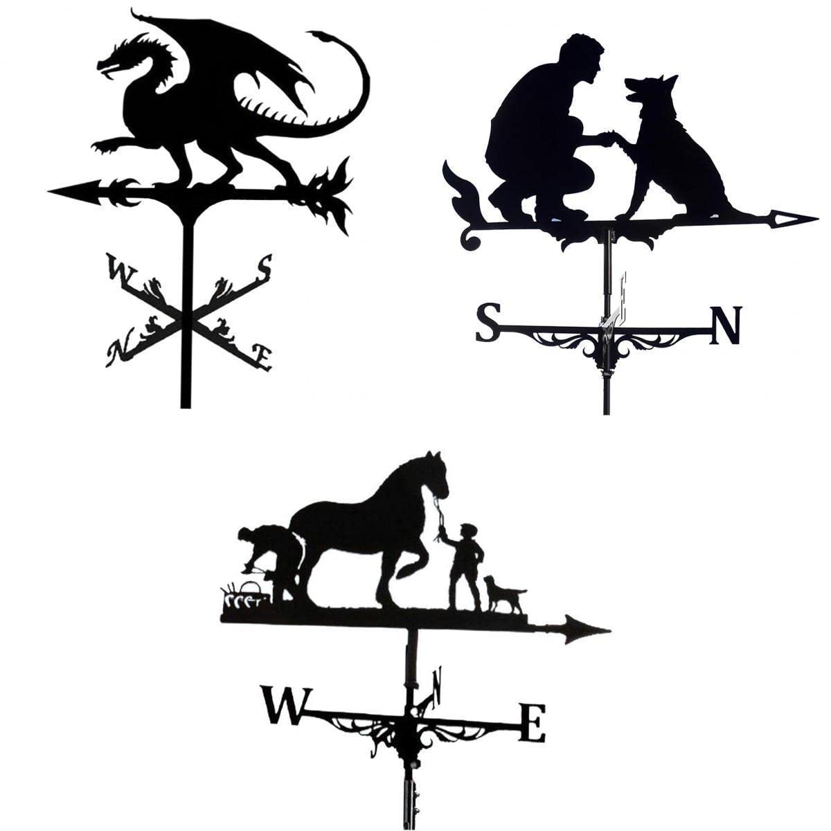 ATORSE 3X Weather Vane Farm Bracket Weathervane Farmhouse Durable Scene DragonHome & Garden|Yard, Garden & Outdoor Living|Garden Dacor|Weathervanes