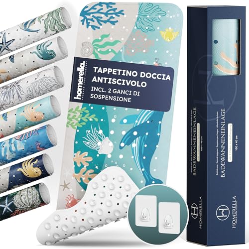 Homerella® Tappetino antiscivolo vasca da bagno bambini 100 x 40