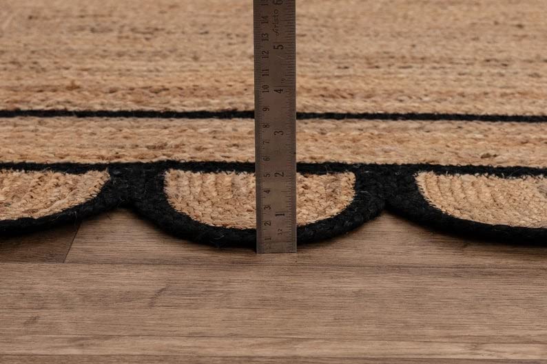 Tapete Decorativo de Yute Natural Negro 2x3 ft miniatura 6