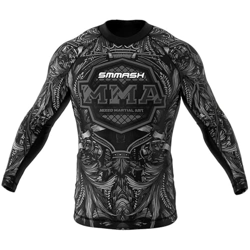 SMMASH Rashguard Langarm MMA BJJ UFC Kampfsport (S, Cobra)