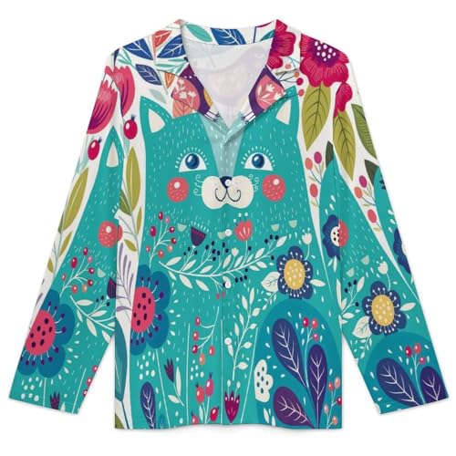 Nugier Men Milk Silk Pajama Set Long Sleeve Satin PJs 2 PCs Shirt & Short (S-3XL)2