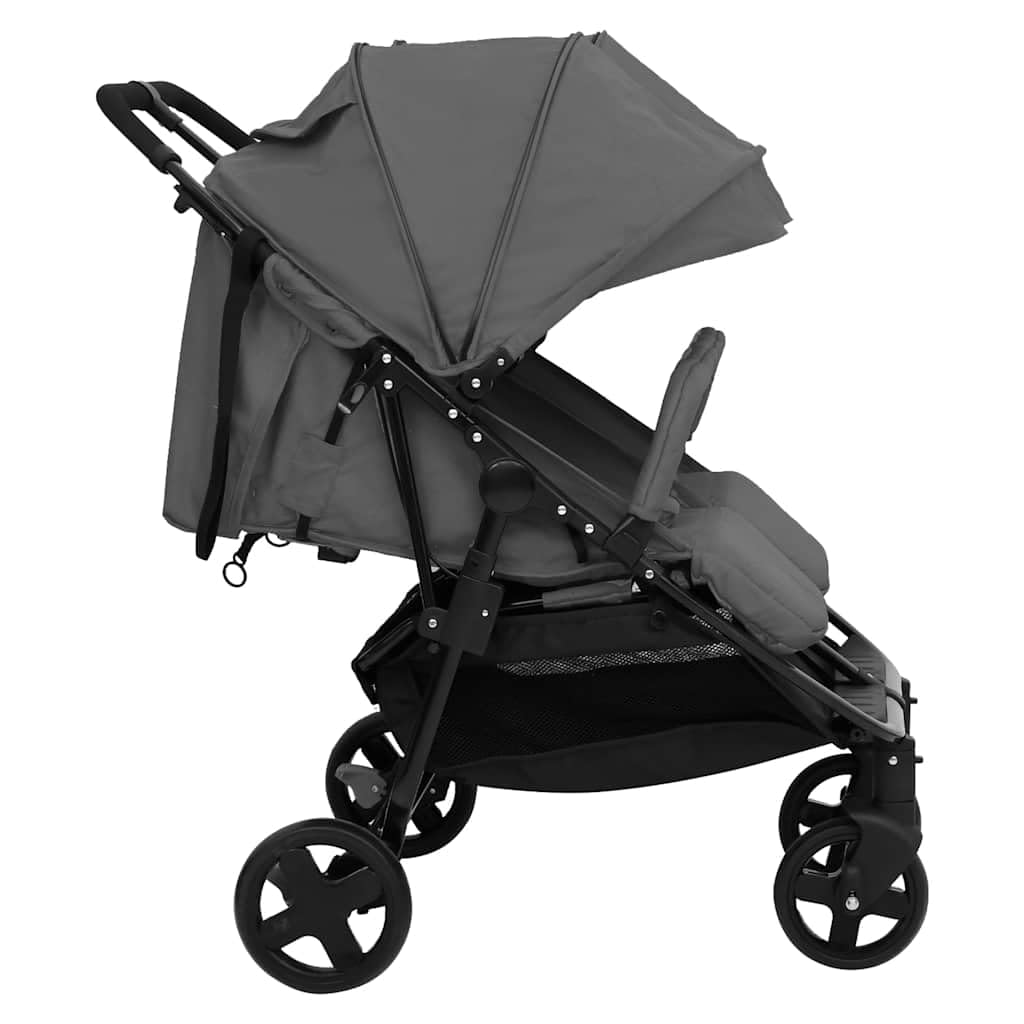 Carrito hermano gris oscuro y negro acero
