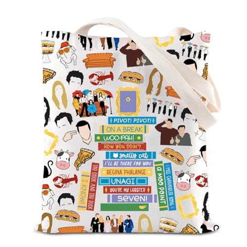 ENSIANTH TV Show Inspired Tote Bag Friend Shoulder Bag Sitcom Television Lobster Friends Party Gift Best Friends Gift (book Friend bag)