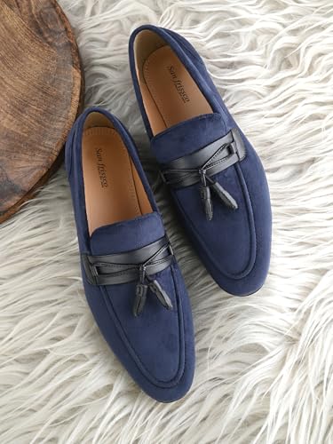 Image of San Frissco Men's Formal Loafers Leatherette Trending Shoes with Tussle,Semi Casual Cushioned Footbed Cushioned Footbed Formal Party Slip-On Shoes /Stylish, Comfortable & Lightweight