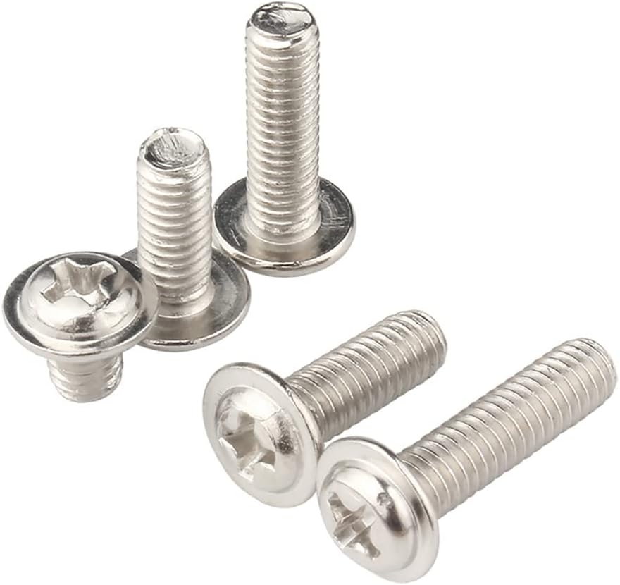 1lb Metric M4 x 35mm Knobs Screws for Chinese Konbs Pulls Handles, Washer Head Bolts Phillips Drive PWM Machine Screws for Metric M4 Holes Cabinet Door Knob Pull Handle (M4 x 35mm, 1-Pound Weight)