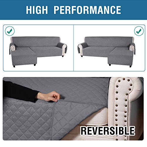 Livego Reversible Sectional Couch Cover - L Shape Sofa Cover For Dogs And Pets - Sofa Slipcover With Chaise Lounge - Furniture Protector Cover For Dog Cat - Premium Quality #TOP3