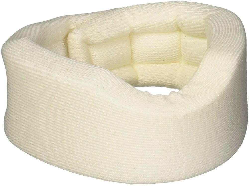 Sammons Preston Universal Contour Cervical Brace, Adjustable Hook and Loop Closure, For Neck Strain, Injury, or Post-Op Surgery, Relieves Neck Pain and Spine Pressure, Cream Color, 3” High