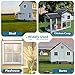 Ktondic Shed Window 2 Pack 12'' x 12'' Square White Flush Mount Shed Transom Window with Tempered Glass and Screws for Shed,Chicken Coop,Barns,Playhouse and Garage