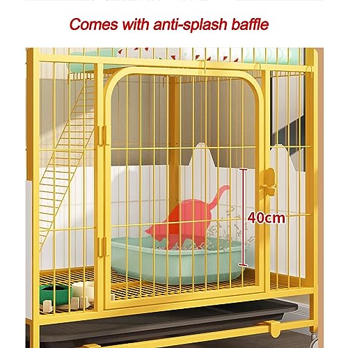 Cage à chat métallique blanche grand format pour intérieur et camping