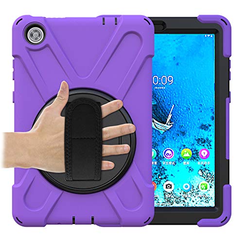 Étui pour Lenovo Tab M8 8" TB-8505X coque violette antichoc de protection avec support