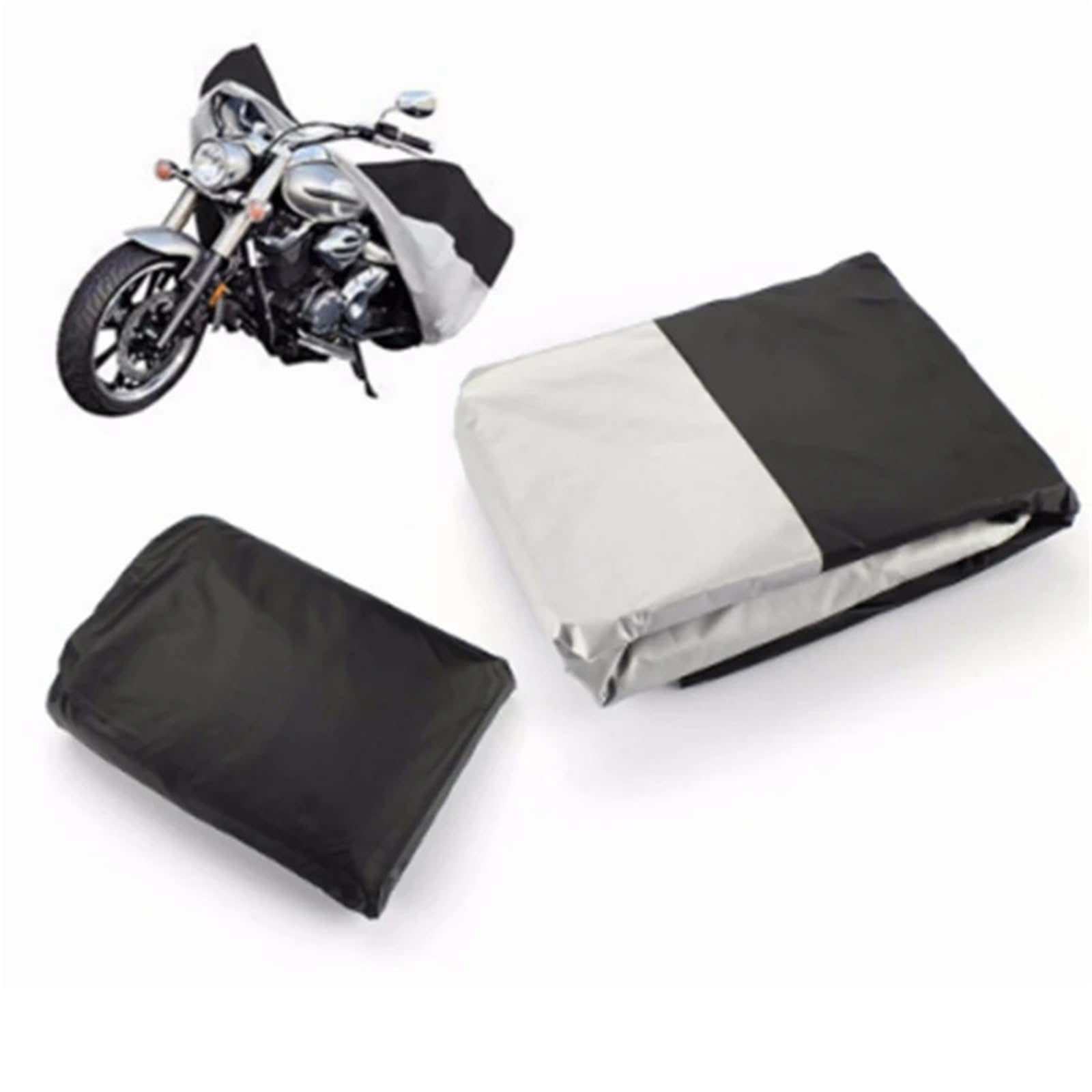 Funda para Moto para Cubierta de Motocicleta Motor Impermeable a Prueba de Polvo, Impermeable, Cubierta Exterior Resistente para Bicicletas para Todo Clima Aire Libre Cubierta de Motocicleta(Black,L)