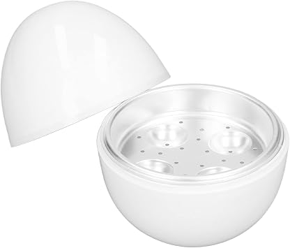 Rapid Hard Boiled Egg Cooker, 4 Egg Capacity Electric Egg Cooker for Hard Boiled Eggs, for Hard Boiled, Poached, Scrambled Eggs, Omelets, Steamed Vegetables, Dumplings & More