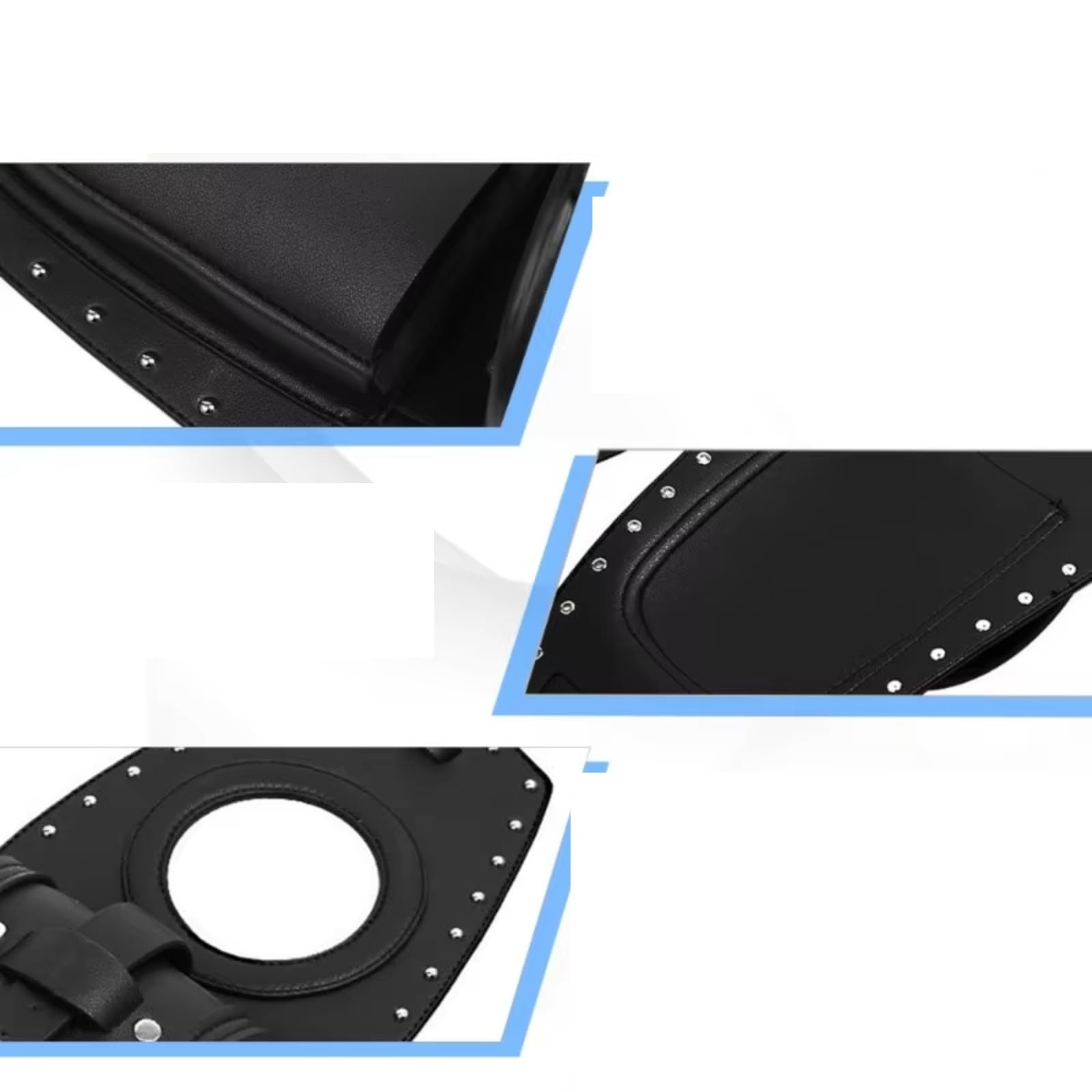 Compatibile Con Sportster 1200 2012-2016 1 Pezzo Nero PU Coperchio Serbatoio Carburante Moto Organizzatore Sacchetto Immagazzinaggio Serbatoi 3 Galloni Sacche Moto