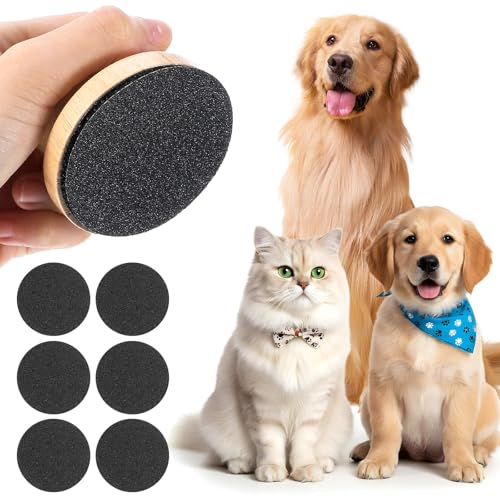 Dog Nail File with 6Pcs Replaceable Filing Disc Dog Scratch Board for Safe and Easy Nail Care Dogs Nails Scratch Board Ensures Smooth and Healthy Nails for Dogs and Cats