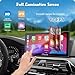 Carpuride W103 Pro with Wireless Bluetooth Transmission Portable Carplay & Android Auto Car Stereo, 10.3 inch 1080P Touch Screen, Mirror Link/GPS/Siri/FM, with 3 Bracket