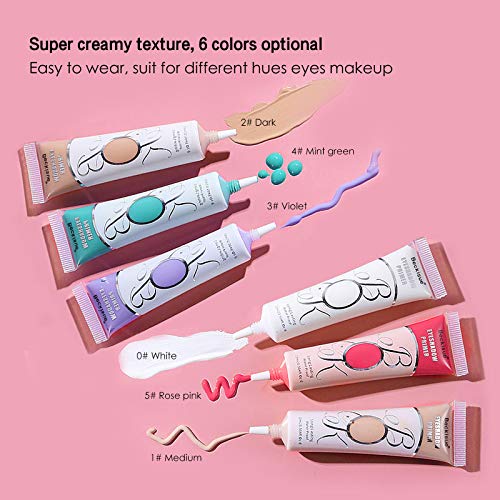 LOKFAR 2 Pack Matte Eyeshadow Primer for Oily Llids Medium Eyeshadow No Crease Eye Makeup Eye Primer Base Waterproof & Smudge-proof & Long Lasting Cream Liquid Eye-shadow for All Shadows (15 ml)