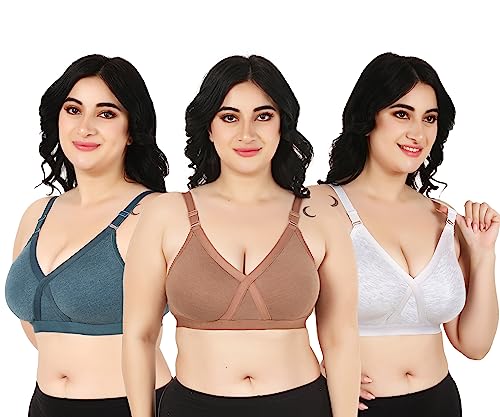 Image of Cotton Minimizer Full Coverage Bra for Heavy Bust Seamless Non Padded