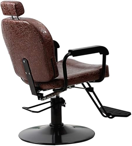 Miniatura 3 de Brown All Purpose Hydraulic Recline Barber Chair para barato Spa Shampoo Hair Styling Barber Furniture