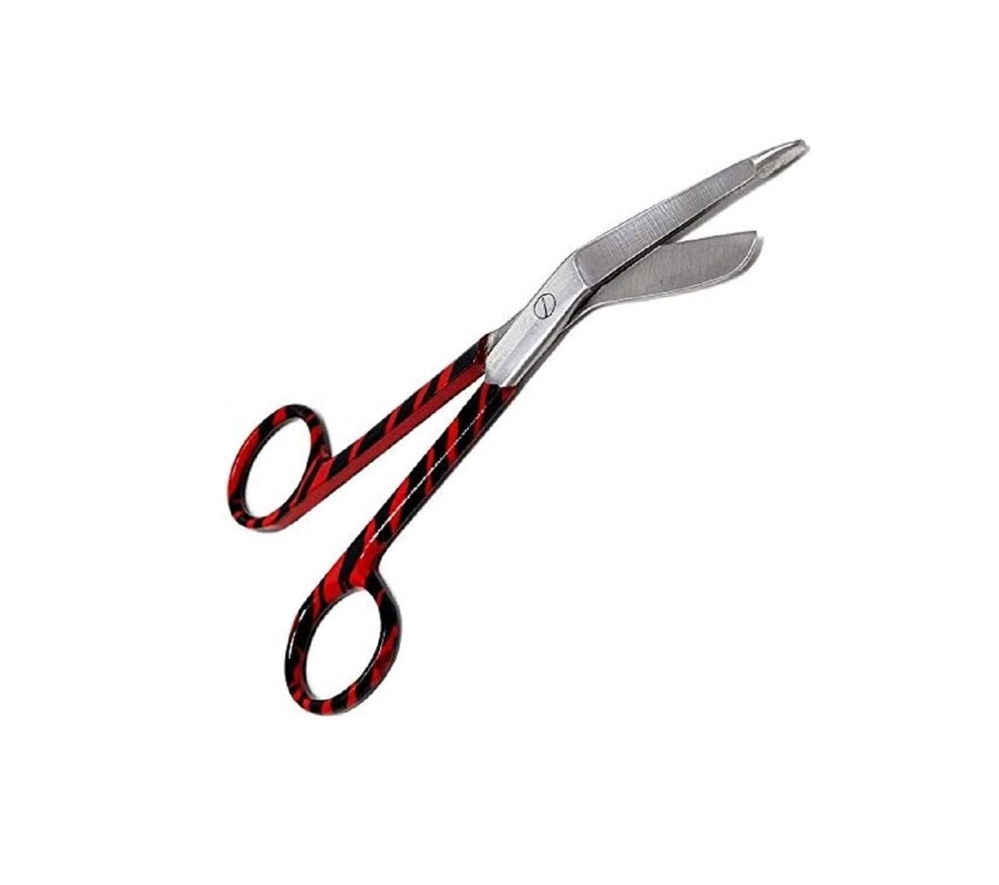 Panther Surgical Red Stainless Steel 5.5'' Stoma Heavy Duty Trauma Shears Multi Colo Student Nursing Utility Tough Cut First Aid Lister Bandage Scissors Small All Purpose Scissors (Red)