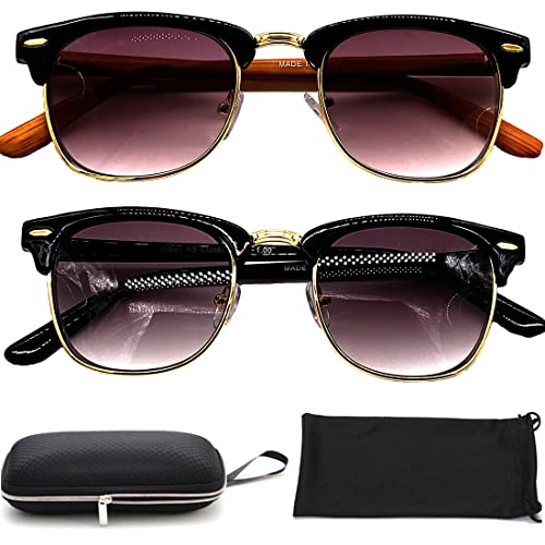 F9 Nearsighted Myopia Driving Distance Shortsighted Glasses for Men Women Storage Case 2-Pair