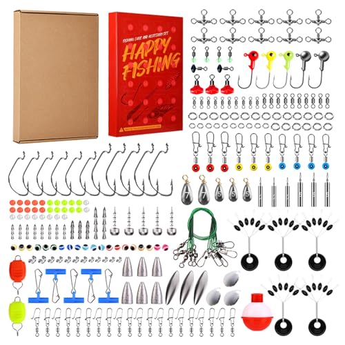 Corlidea Calendario de Adviento Pesca para Adultos Adolescentes Hombres, 24 Días Cuenta Regresiva de Navidad Kit de Equipo de Pesca Señuelos Ideal para Papá, Marido, Novio, Sorpresa