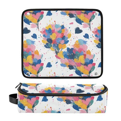 Bolsa de viaje Balloon Paint White Hot Hair Tools para planchas, rizadores y secadores de cabello con capacidad grande y resistente al calor miniatura 3