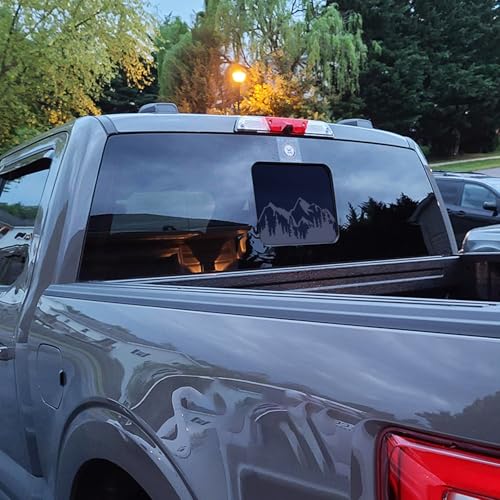 Image of Xinghe for Ford F150 F250 F350 2015-2026, Rear Middle Window American Flag Decals, Matte Black USA Flag Decal for Truck Back Window, for Ford Raptor 2015-2026 Accessories