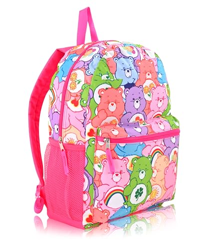 Fast Forward Care Bears Backpack for School - 16" Small Kids Bookbag Knapsack for Girls, Boys, Toddlers (Multicolor All Over Print)2