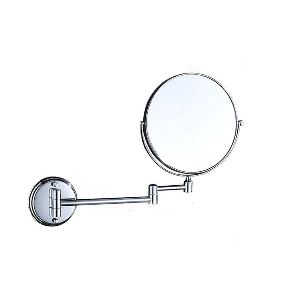 Miroir de table rotatif double face en cuivre pour meuble de salle de bain