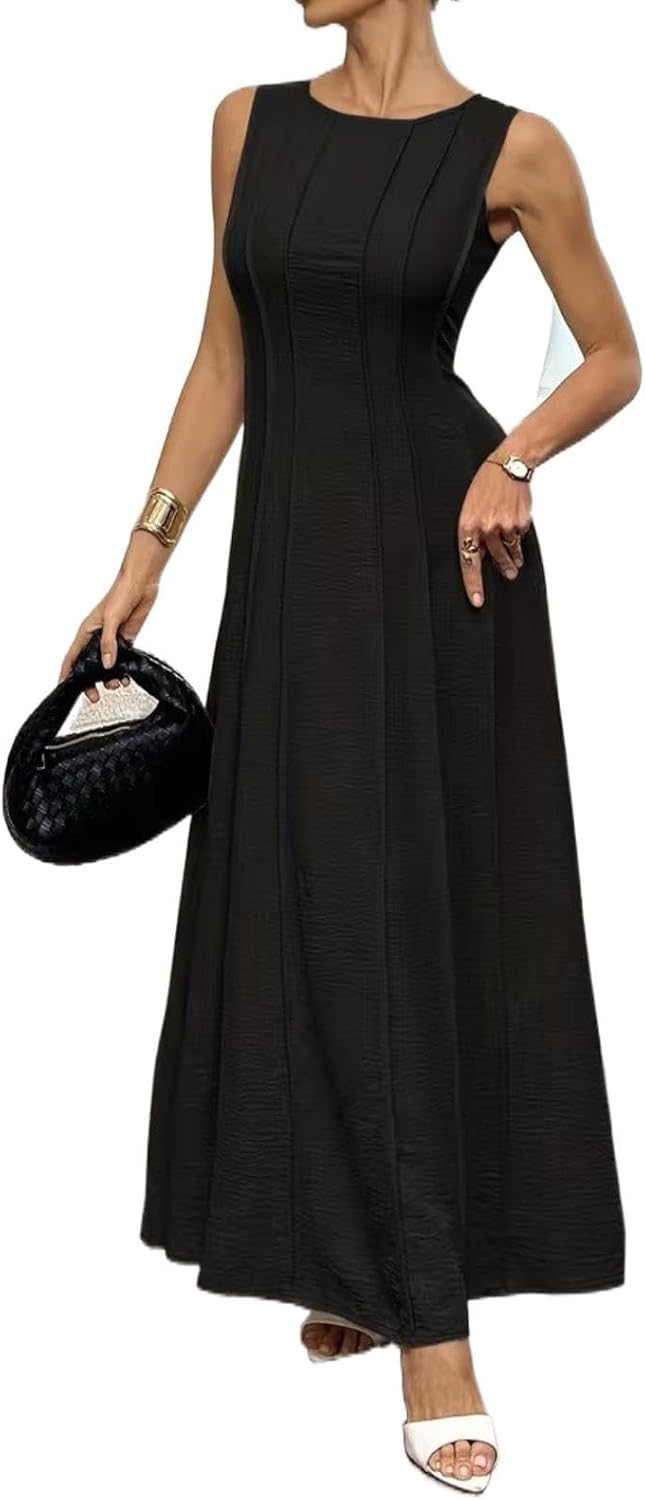 Aoleaky Women's Sleeveless Long Maxi Dress, Summer Casual Tank Dress