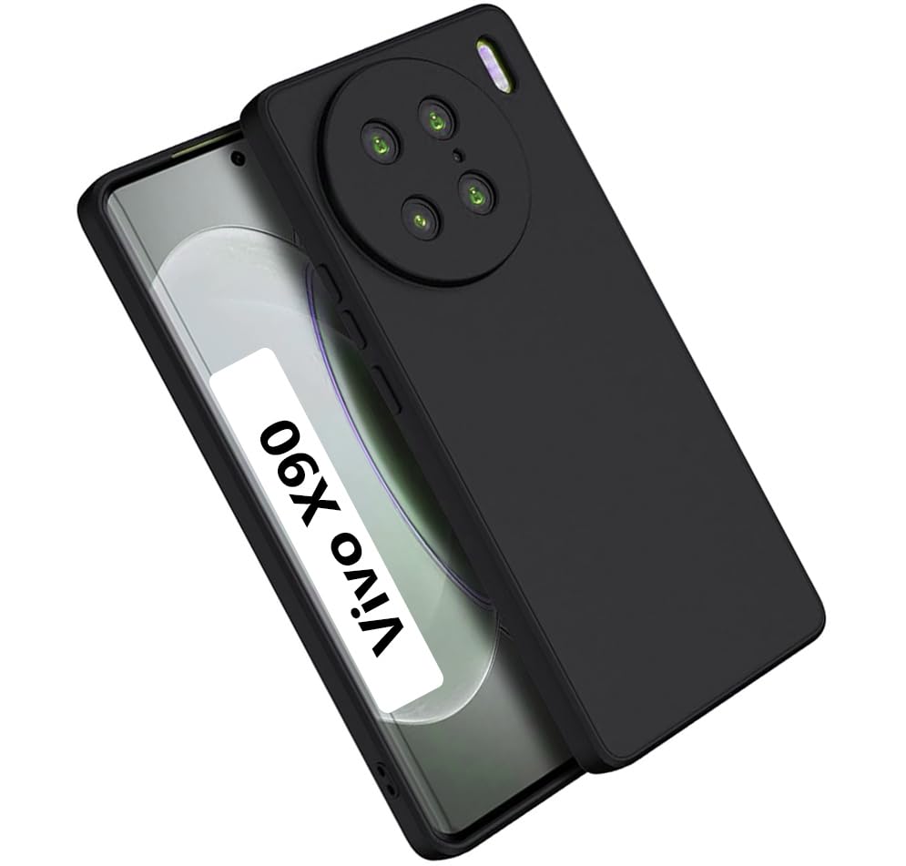 COBERTA Back Cover for Vivo X90 Back Cover Case - Black Silicon (B0CQRG432T) Amazon Price History, Amazon Price Tracker