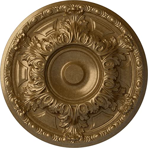 Ekena Millwork CM19GAPAS Granada Ceiling Medallion, Pale Gold