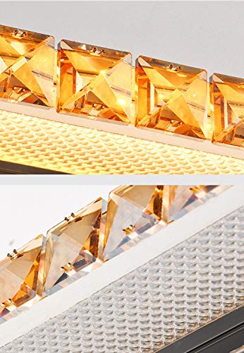 Lampe de miroir de bain LED cristal champagne or 6W éclairage blanc