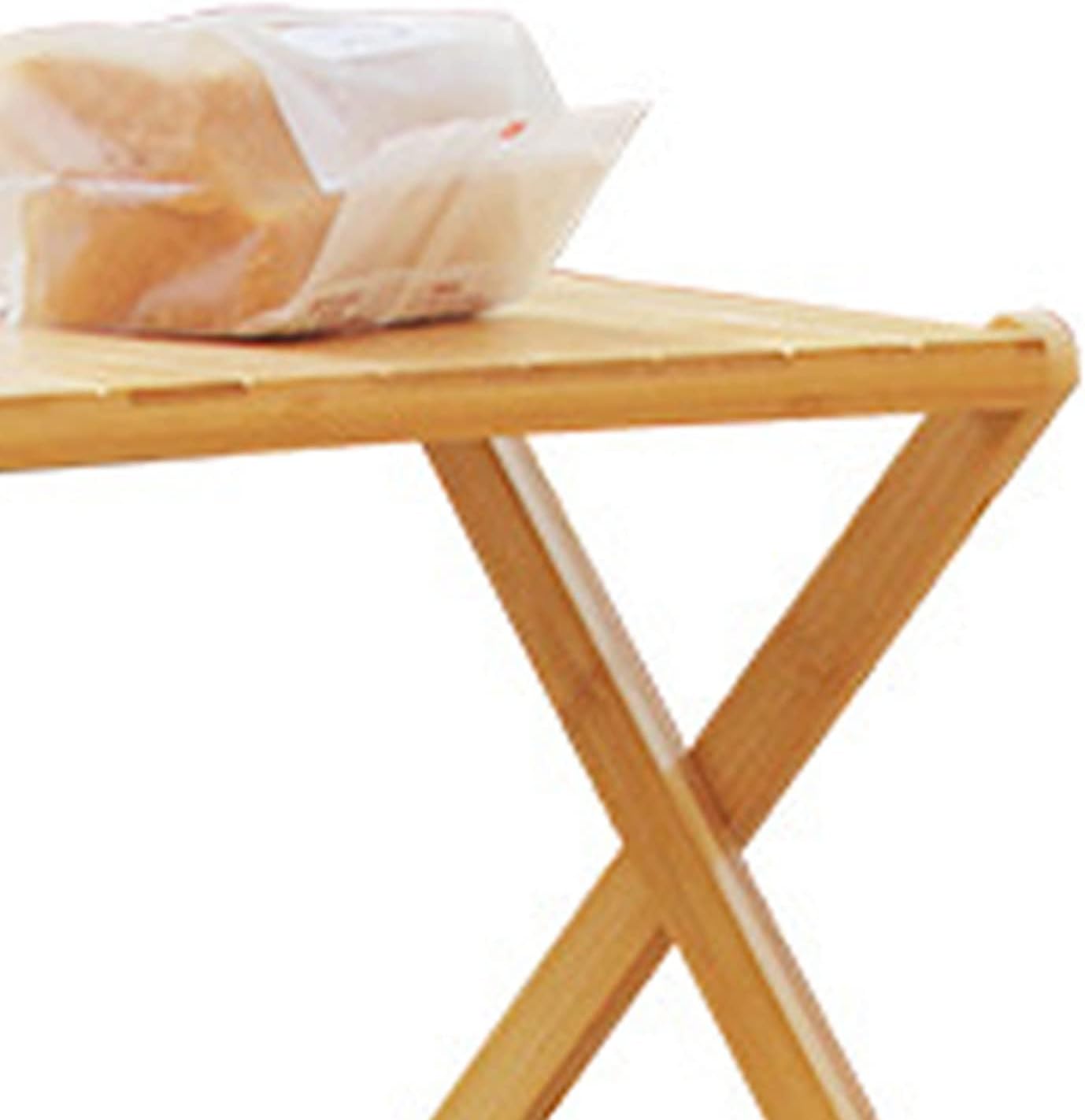 Rosvola Foldable Wood Rack, Strong Bearing Capacity Wide Applications Camping Portable Folding Shelf for Outdoor (4 Layers)