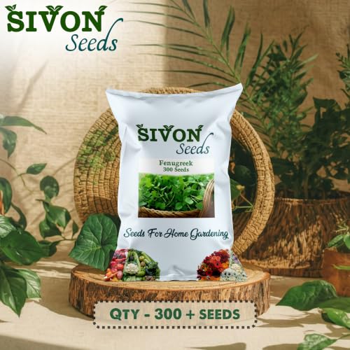 Image of SIVON Fenugreek (Methi) (300 Seeds) Vegetable Seeds for Home Garden, Organic & Hybrid, Perfect for Home Gardening, Planting For Pots and Patio