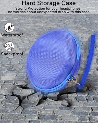 Image of Hard Travel Carrying Case Compatible with Skullcandy Crusher Over-Ear Headphones. (Case Only, Not Include The Device) (Blue)