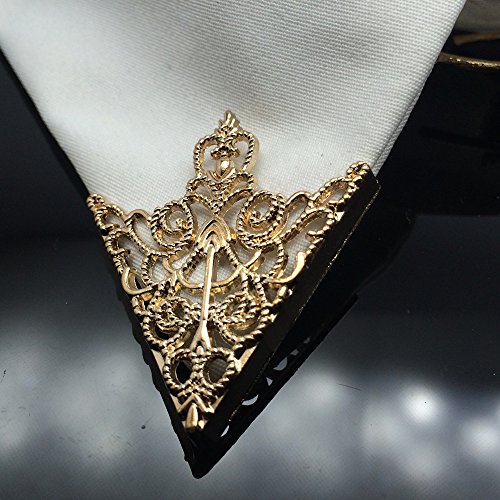 Image of coadipress 2PCS Retro Hollow Triangle Collar Pins Brooch for Men Women Hollow Floral Shirt Suit Clothing Collar Angle Decoration Parts