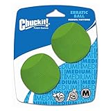 Chuckit! Dog Fetch Toy ERRATIC BALL Unpredictable Bounce Fits Launcher MED 4Ball